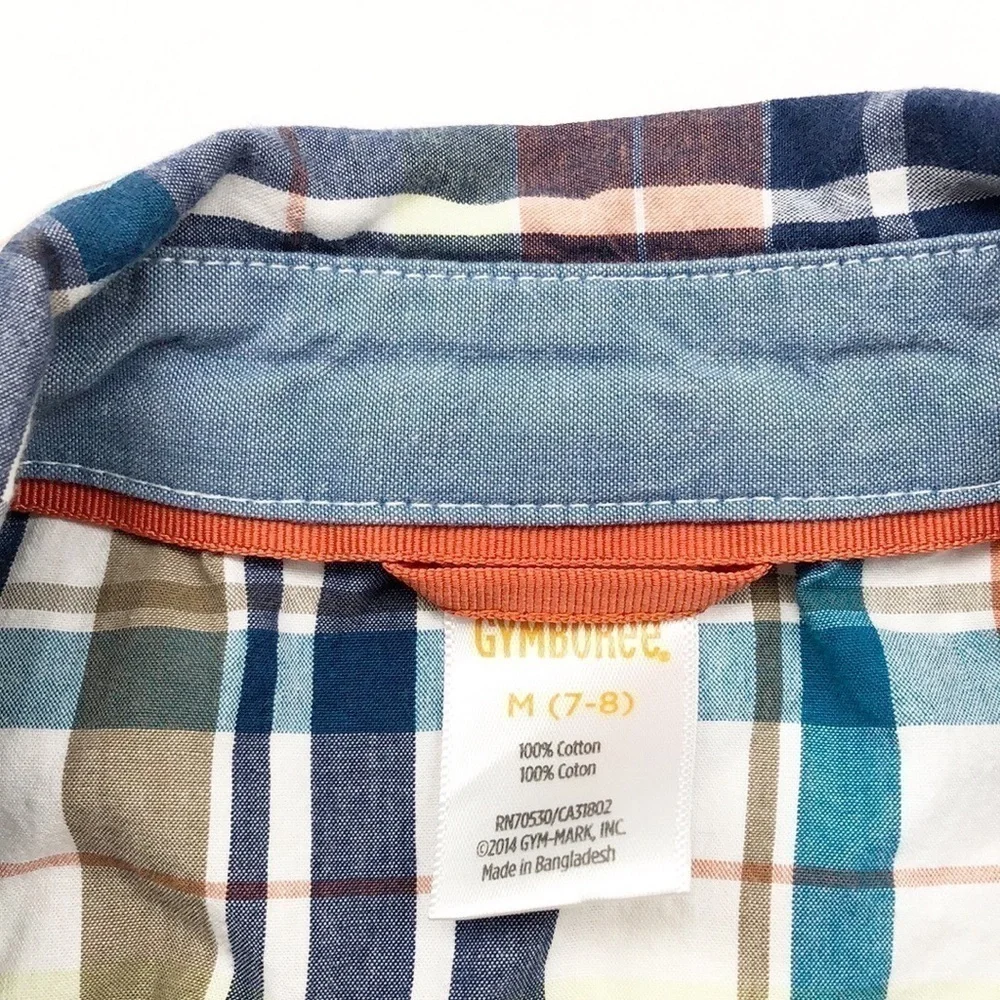 Gymboree plaid buttoned down shirt for boys